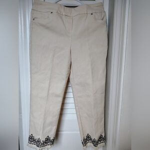 Alfred Dunner Natural Cream Pants